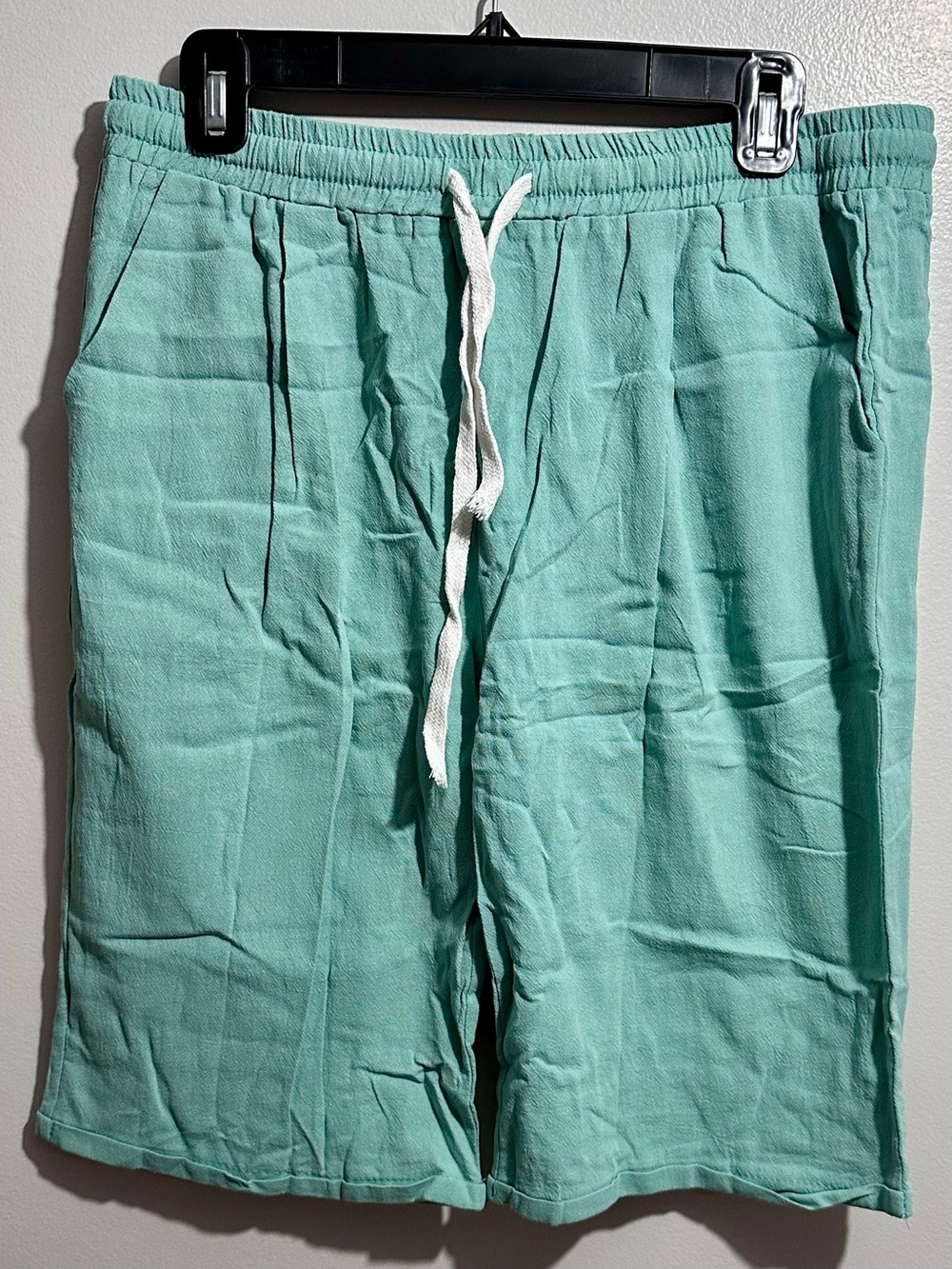 Mint Green Shorts with Drawstring Waist Size XL (1281)